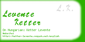 levente ketter business card